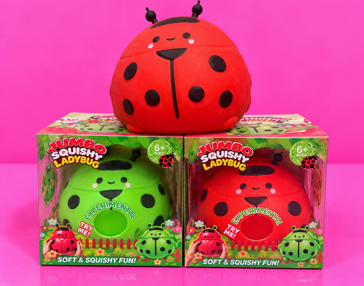 Jumbo Squishy Ladybugs – 15cm