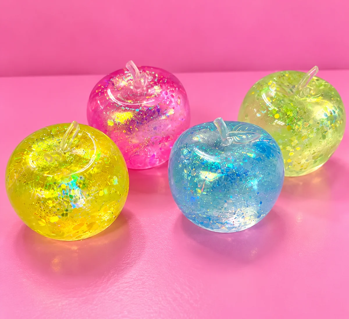 Maltose Clear Glitter Apples