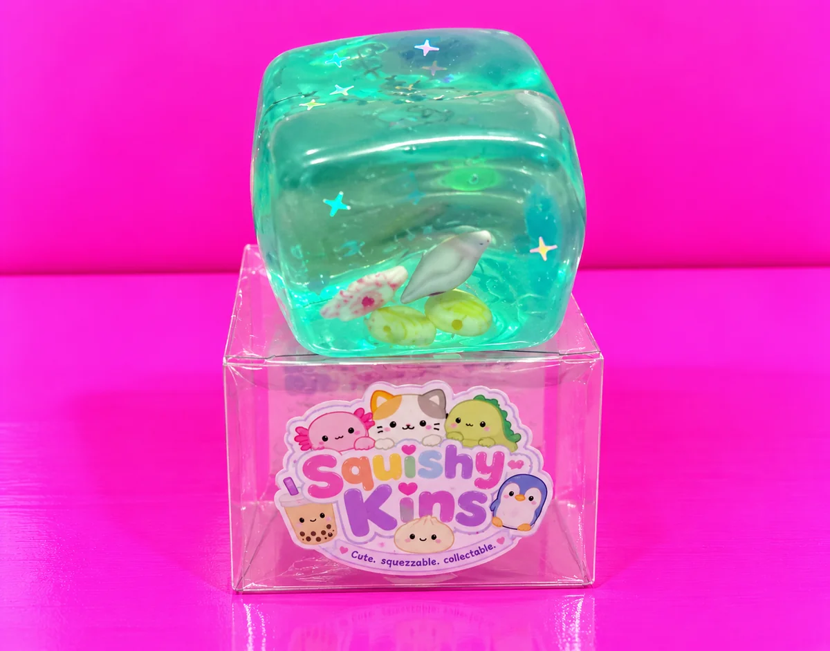 Sugar Sea Life Filled Cube Squishy
